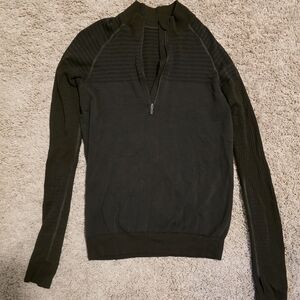 lululemon athletica Dark Green Zip-Up Sweater